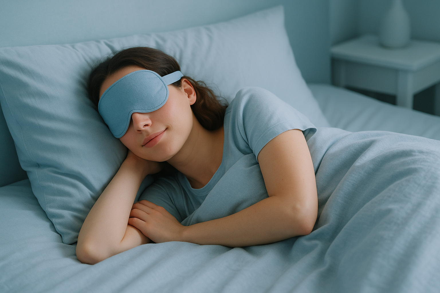 someone sleep with a eye mask on that fits my light blue theme